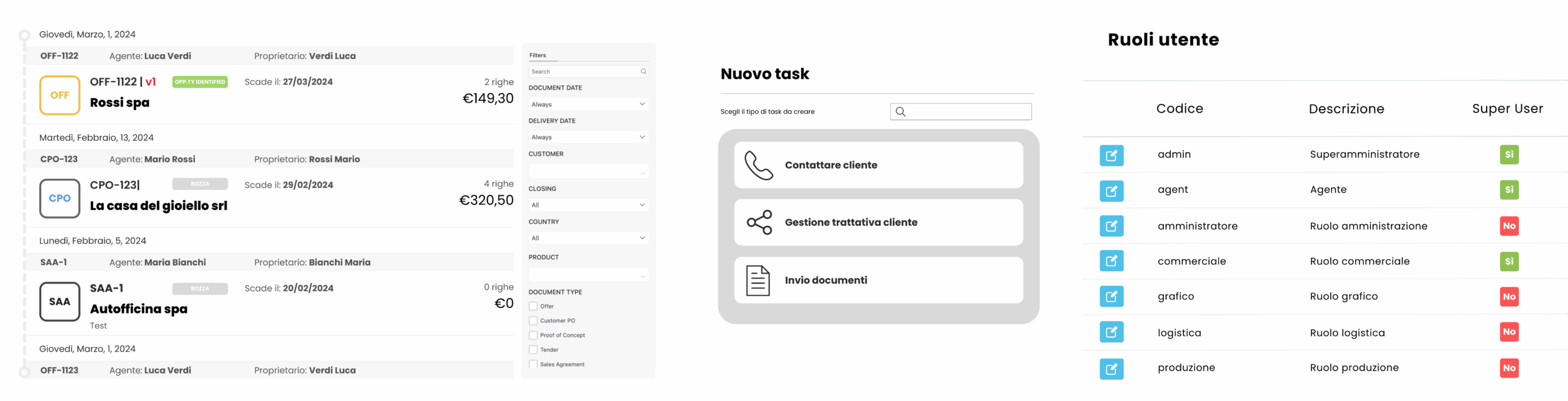 showk crm gestione contatti e attività
